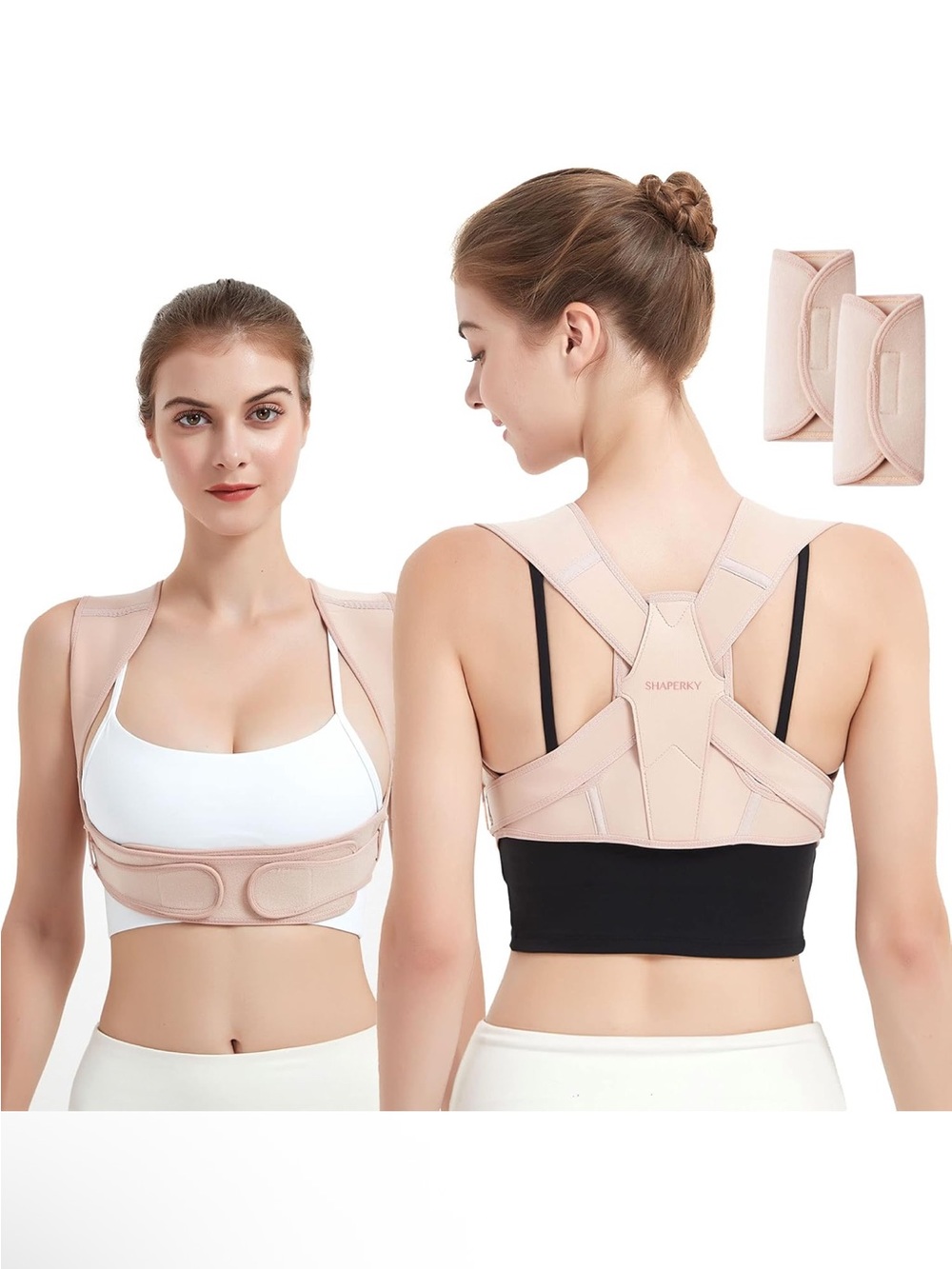 SHAPERKY Posture Corrector Brace Sz S/M Nude New in Box